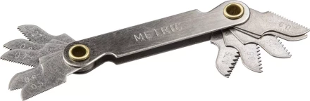 Шаблон STAYER &quot;PROFI&quot; для определения шага метрич резьбы,0,5-1,75мм и трубной резьбы с шагом 0,907 и 1,07мм(27,28 tpi) 28041 купить в Ноябрьске