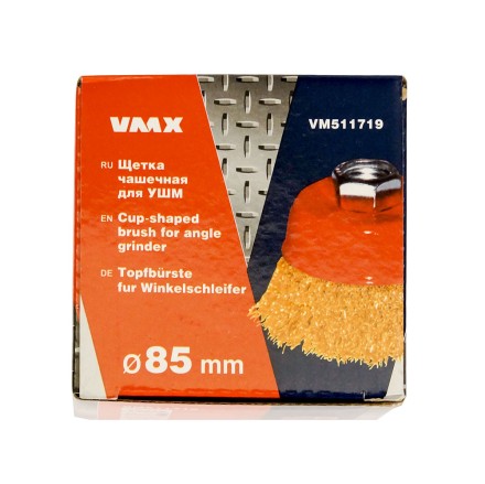 Щетка для УШМ М14/85 мм чашечная сталь прямая VMX 511719 купить в Ноябрьске