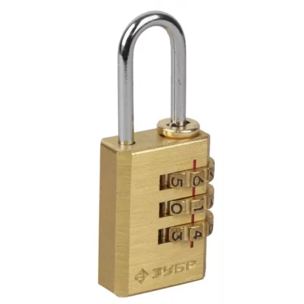 Замок ЗУБР &quot;ЭКСПЕРТ&quot; навесной мини, кодовый, 3 диска 37118-1_z01 купить в Ноябрьске