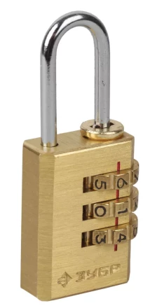 Замок ЗУБР &quot;ЭКСПЕРТ&quot; навесной мини, кодовый, 3 диска 37118-1_z01 купить в Ноябрьске