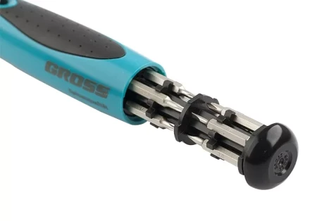 Отвертка реверсивная. Механизм SmartPush mini  11 шт, CrMo Gross 11609 купить в Ноябрьске