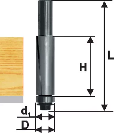 Фреза кромочная прям ф19х25,4мм хв 8мм ДСП Энкор 28057 купить в Ноябрьске