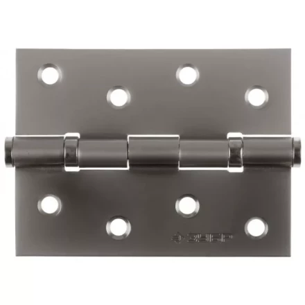 Петля универсальная ЗУБР &quot;ЭКСПЕРТ&quot;, 2 подшипника, цвет мат. никель (PN), с крепежом, 100х75х2,5мм, 2 шт 37601-100-4 купить в Ноябрьске