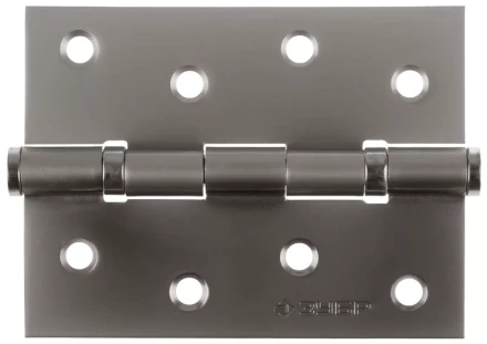 Петля универсальная ЗУБР &quot;ЭКСПЕРТ&quot;, 2 подшипника, цвет мат. никель (PN), с крепежом, 100х75х2,5мм, 2 шт 37601-100-4 купить в Ноябрьске