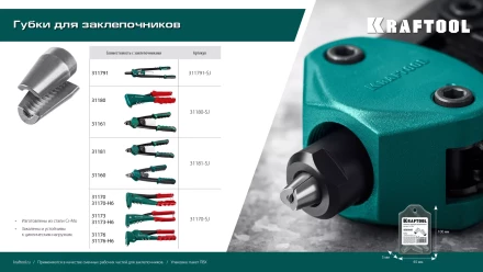 Губки для заклепочников KRAFTOOL 31180-SJ купить в Ноябрьске