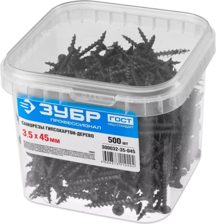 Саморезы ЗУБР СГД 16 х 3.5 мм фосфатированное покрытие 2300 шт Профессионал 4-300032-35-016 купить в Ноябрьске