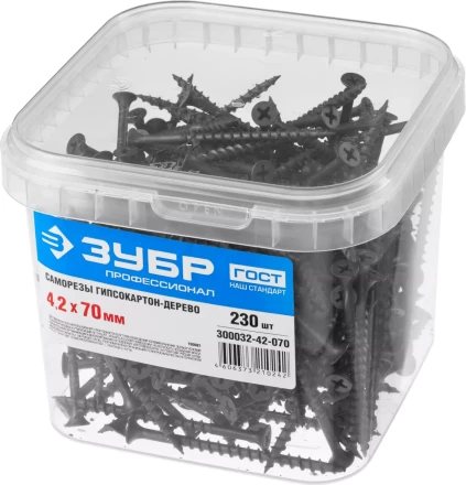 Саморезы ЗУБР СГД 16 х 3.5 мм фосфатированное покрытие 2300 шт Профессионал 4-300032-35-016 купить в Ноябрьске