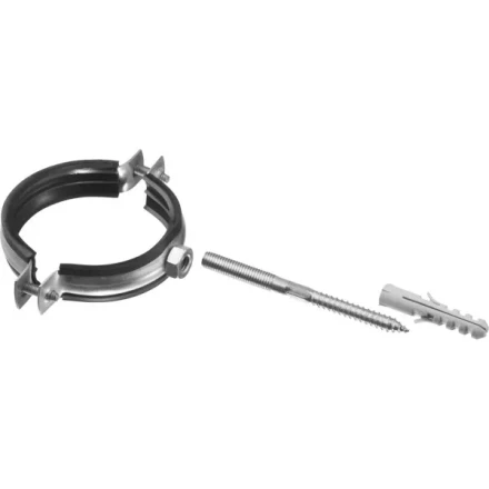 ЗУБР &quot;МАСТЕР&quot;. Хомут трубный с гайкой, оцинкованный, в комплекте с сантехнической шпилькой и дюбелем, 2 1/2&quot;, 1шт 37866-75-80 купить в Ноябрьске