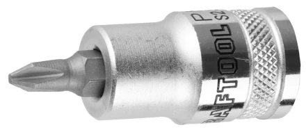 Торцовая бита-головка KRAFTOOL &quot;INDUSTRIE QUALITAT&quot;, материал S2, PHILLIPS, сатинированная, 1/2&quot;, PH2 27901-2_z01 купить в Ноябрьске