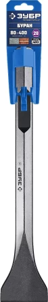 ЗУБР БУРАН, 80 х 400 мм, HEX 28, плоское изогнутое зубило, Профессионал (29372-80-400) купить в Ноябрьске