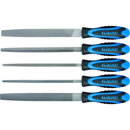 Набор напильников 200 мм 5 шт двухкомпонентная рукоятка БАРС 15854 купить в Ноябрьске