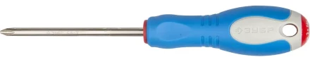 Отвертка ЗУБР, Cr-V сталь, трехкомпонентная рукоятка, цветовая индикация типа шлица, PH №2, 100мм 25252-2-100_z01 купить в Ноябрьске
