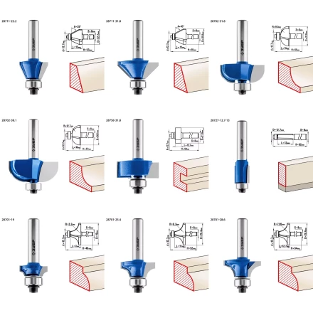 ЗУБР 30 шт, набор профильных фрез по дереву, Профессионал (28796-H30) купить в Ноябрьске