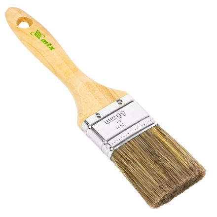 Кисть плоская &quot;Евро&quot; 2&quot;, смешанная щетина, деревянная ручка MTX 83079 купить в Ноябрьске
