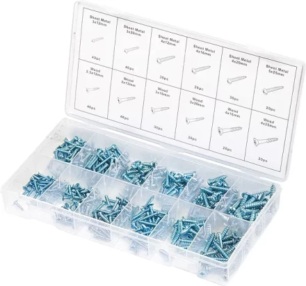 Набор саморезов по дереву и металлу 360 предм ШУРУПЬ 48156 купить в Ноябрьске