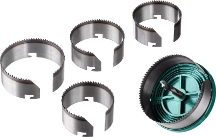 Пила сегментная наборная KRAFTOOL по дереву, 5 полотен: 68-74-80-90-100x32 мм 29584-H5-32 купить в Ноябрьске