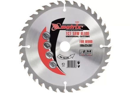 Пильный диск по дереву, 230 х 32мм, 36 зубьев + кольцо 30/32 MATRIX Professional 73296 купить в Ноябрьске
