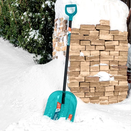 Лопата для уборки снега поликарбонат Palisad 61691, 340х385х1340 мм, алюминиевый черенок, LUXE купить в Ноябрьске