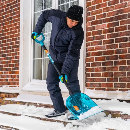 Лопата для уборки снега поликарбонат Palisad 61691, 340х385х1340 мм, алюминиевый черенок, LUXE купить в Ноябрьске