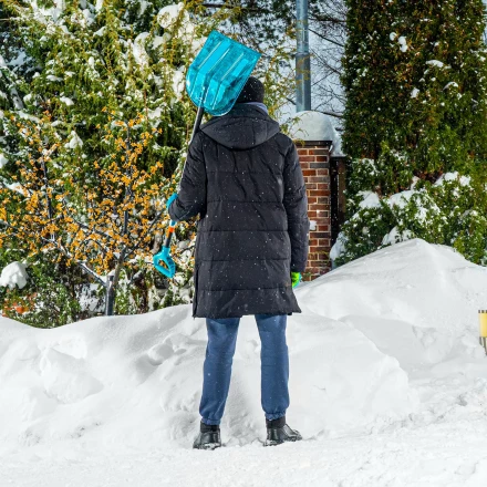 Лопата для уборки снега поликарбонат Palisad 61691, 340х385х1340 мм, алюминиевый черенок, LUXE купить в Ноябрьске