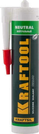 Герметик силиконовый KRAFTOOL белый, нейтральный, 300мл 41257-0 купить в Ноябрьске