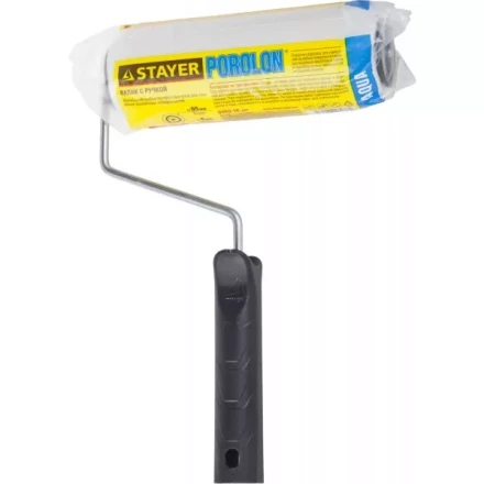 Валик &quot;ПОРОЛОН&quot; малярный в сборе, бюгель 6мм, 44x180мм, STAYER Master 0360-18_z01 купить в Ноябрьске