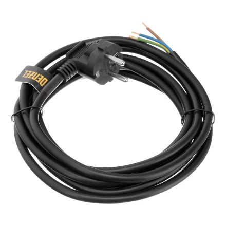 Шнур сетевой Energy Series Denzel, ПВС, 3 м, 3 x 1,5 мм, с неразборной вилкой, черный, 3 м, 37675 купить в Ноябрьске