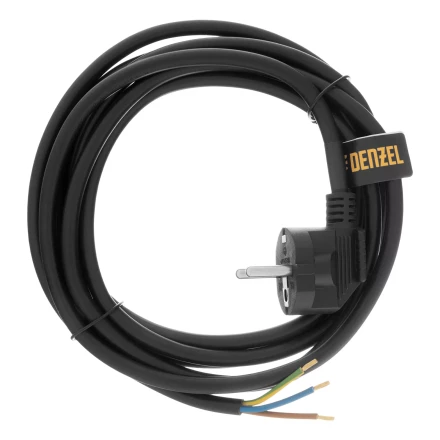 Шнур сетевой Energy Series Denzel, ПВС, 3 м, 3 x 1,5 мм, с неразборной вилкой, черный, 3 м, 37675 купить в Ноябрьске