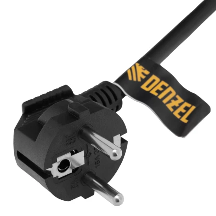 Шнур сетевой Energy Series Denzel, ПВС, 3 м, 3 x 1,5 мм, с неразборной вилкой, черный, 3 м, 37675 купить в Ноябрьске