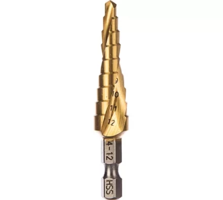 Сверло ступенчатое HSS-TiN с спиральным желобком, 4-12x65, 1/4&quot; (Makita D-40179) купить в Ноябрьске