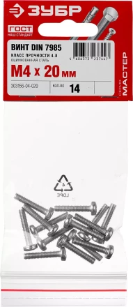 Винты DIN 7985 пакет серия МАСТЕР купить в Ноябрьске