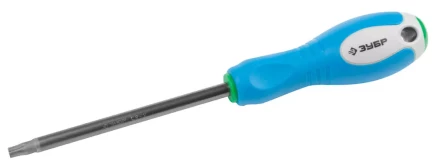 Отвертка ЗУБР, Cr-V сталь, трехкомпонентная рукоятка, цветовая индикация типа шлица, TORX №40, 125мм 25254-40-125 купить в Ноябрьске