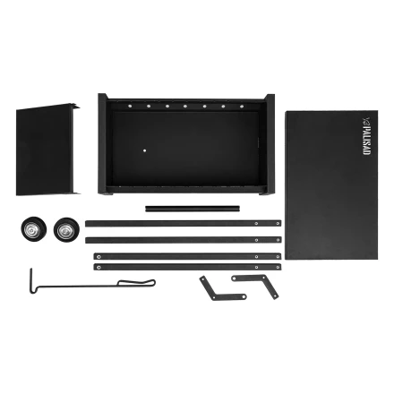 Мангал сварной на колесах, 662 х 390 х 152/805 мм, сталь 2 мм, кочерга в комплекте, Camping Palisad 69669 купить в Ноябрьске