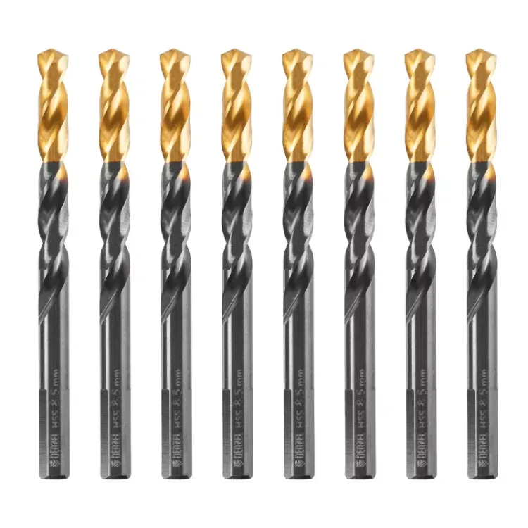 Сверло по металлу, 8,5 мм, HSS-Tin, Golden Tip, 8 шт. Denzel 717220 купить в Ноябрьске