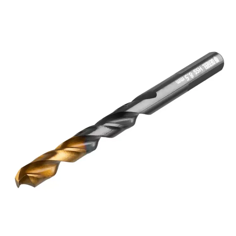 Сверло по металлу, 8,5 мм, HSS-Tin, Golden Tip, 8 шт. Denzel 717220 купить в Ноябрьске