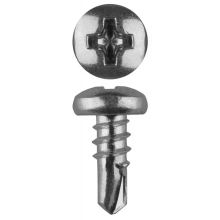 Саморезы ЗУБР &quot;МАСТЕР&quot; со сверлом оцинкованные, для крепления лист. металла до 2мм, полусферич. головка, 3.5x9.5мм, 22000шт 4-300170-35-09 купить в Ноябрьске