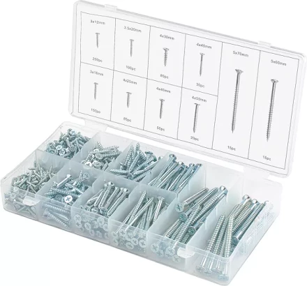 Набор саморезов по дереву 750 предм ШУРУПЬ 48160 купить в Ноябрьске