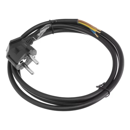 Шнур сетевой Denzel Energy Series, ПВС, 1,5 м, 3 x 1,5 мм, с неразборной вилкой, черный, 3 м, 37671 купить в Ноябрьске