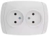Розетка СВЕТОЗАР &quot;CITY LIGHT&quot; двойная в сборе, без заземления, цвет белый, 16А/~250В SV-54202-W купить в Ноябрьске