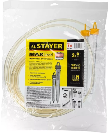 Гидроуровень STAYER &quot;MASTER&quot; с усиленной измерительной колбой большого размера, d 6мм, 7м 579434 купить в Ноябрьске