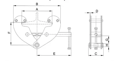 Захват балочный тип JT клипса г-п 1 тонн купить в Ноябрьске