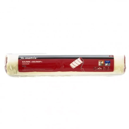 Валик сменный &quot;Велюр&quot; 250 мм ворс 4 мм D 40 мм D ручки 6 мм шерсть Matrix 80899 купить в Ноябрьске