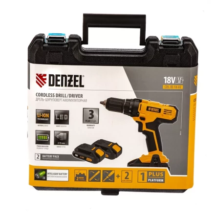 Дрель-шуруповерт аккумуляторная CDL-IB-18-02 Denzel 26113 купить в Ноябрьске