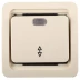 Выключатель СВЕТОЗАР &quot;ГАММА&quot; проходной одноклавишный, с подсветкой, цвет бежевый, 10А/~250В SV-54138-B купить в Ноябрьске
