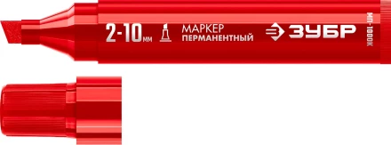 ЗУБР МП-1000К красный, 2-10 мм, клиновидный перманентный марке (06333-3) купить в Ноябрьске