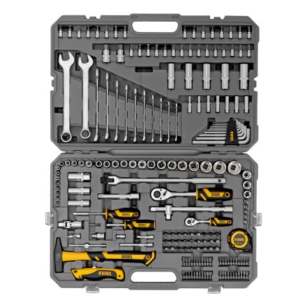 Набор инструментов Denzel 15806, 1/2&quot;, 1/4&quot;, CrV, S2, пластиковый кейс, 194 предмета купить в Ноябрьске