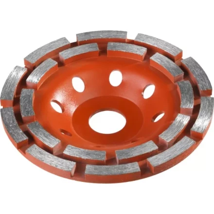 Чашка алмазная шлифовальная по бетону ЗУБР &quot;МАСТЕР&quot; сегментная двухрядная, 125мм 33376-125 купить в Ноябрьске