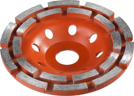 Чашка алмазная шлифовальная по бетону ЗУБР &quot;МАСТЕР&quot; сегментная двухрядная, 125мм 33376-125 купить в Ноябрьске