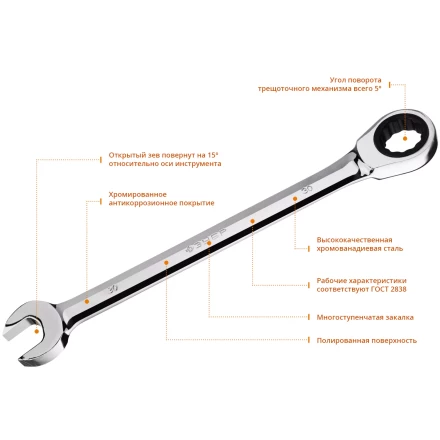 Наборы трещоточных комбинированных ключей Зубр серия ПРОФЕССИОНАЛ 27073-H12 купить в Ноябрьске