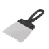 Шпатель из нержавеющей стали 100 мм зуб 4 х 4 мм пластмассовая ручка Россия 85138 купить в Ноябрьске